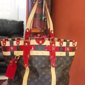 Louis Vuitton Limited Edition Monogram Canvas Rubis Salina Gm in Red