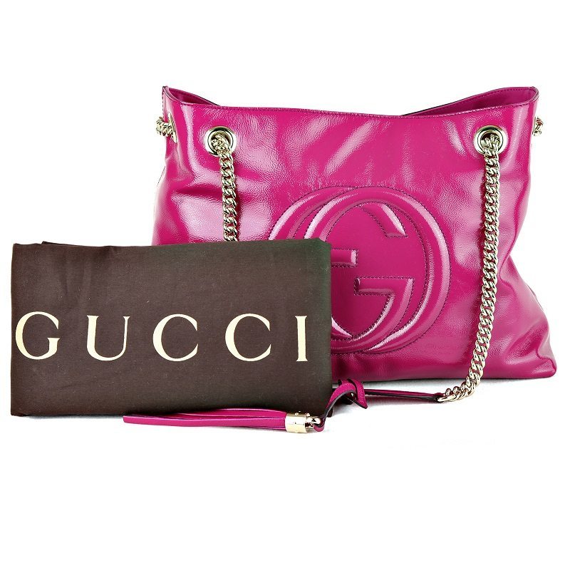 New Gucci SOHO shoulder bag, purple Patent Leather, NWT | eBay