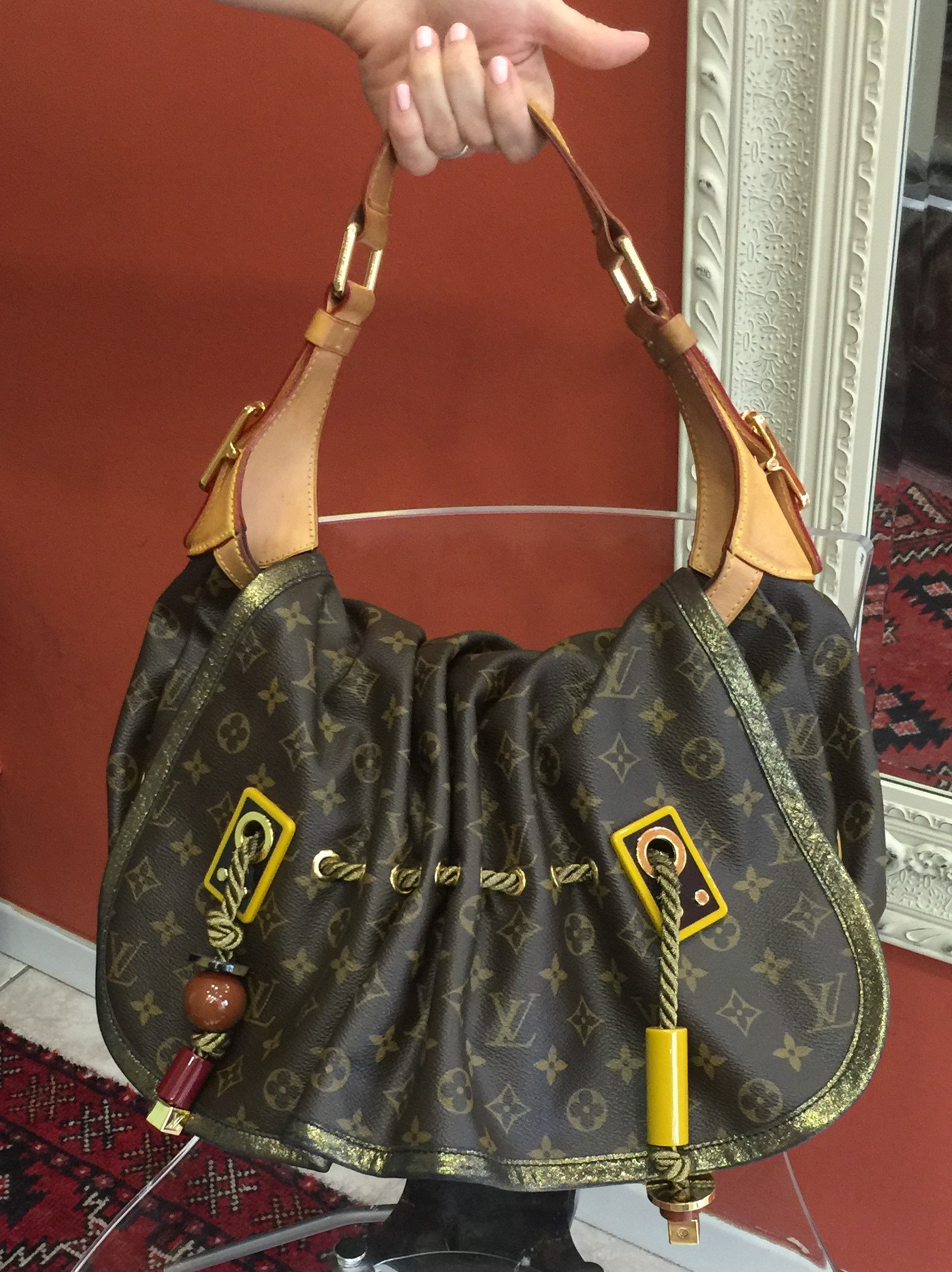 Louis Vuitton Kalahari Handbag Monogram Canvas GM