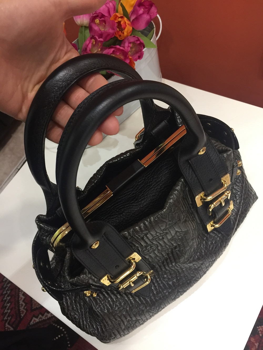 Louis Vuitton Limited Edition Black Monogram Motard Biker Bag